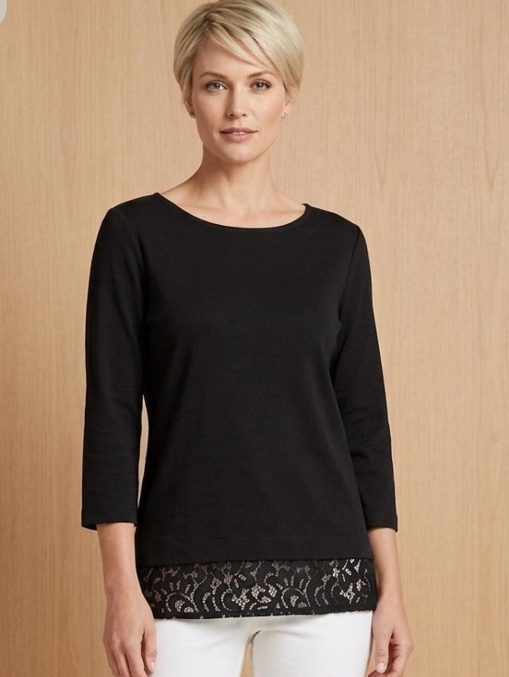 Croft & Barrow Women's Long Sleeve Heavyweight Black Top